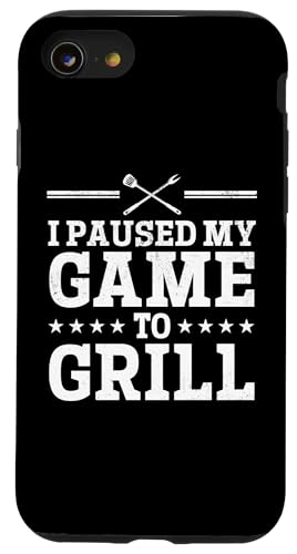 Hülle für iPhone SE (2020) / 7 / 8 I Paused My Game To Grill – Gaming & Smoking Gaming BBQ Chef von BBQ Grilling Chef & Gamer Gaming