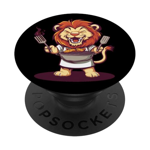 Grillen mit dem BBQ Lion für eine epische BBQ-Party PopSockets Klebender PopGrip von BBQ Lion Outfit