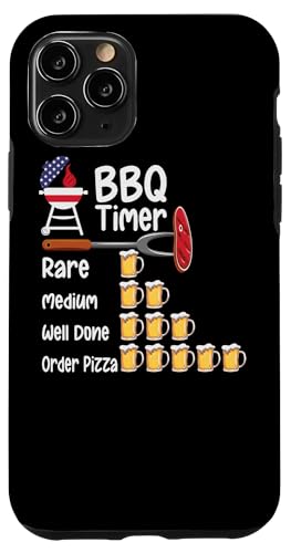 Hülle für iPhone 11 Pro BBQ-Timer-Barbecue-Grill, der lustigen Bier-Liebhaber grillt von BBQ-Timer und trinkendes Bier-Liebhaber-Kleid