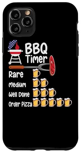 Hülle für iPhone 11 Pro Max BBQ-Timer-Barbecue-Grill, der lustigen Bier-Liebhaber grillt von BBQ-Timer und trinkendes Bier-Liebhaber-Kleid