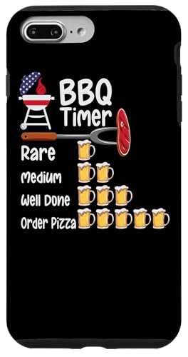 Hülle für iPhone 7 Plus/8 Plus BBQ-Timer-Barbecue-Grill, der lustigen Bier-Liebhaber grillt von BBQ-Timer und trinkendes Bier-Liebhaber-Kleid