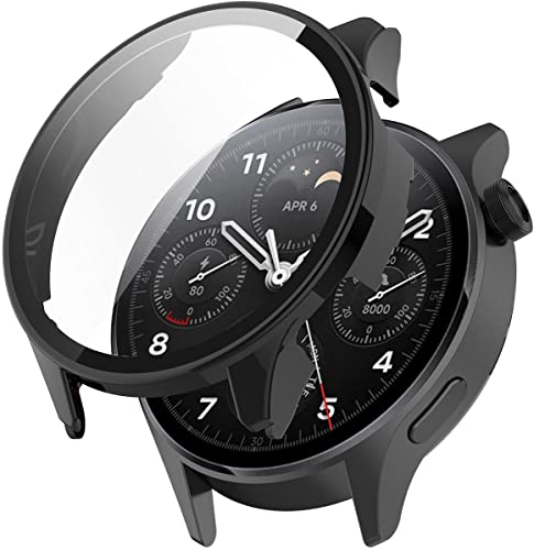 BBZ Kompatibel mit Xiaomi Watch S1 Pro Displayschutzfolie, Smartwatch-Hülle, Beutel, Kratzfeste Beschichtung, PC-Hülle, Stoßstange für Xiaomi Watch S1 Pro Watch von BBZ