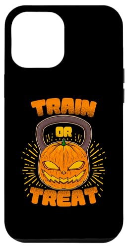 Hülle für iPhone 14 Pro Max Train or Treat Kürbis Kettlebell Gym Workout Halloween von BCC Halloween Shirts