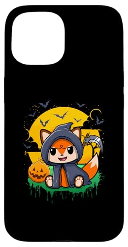 Hülle für iPhone 15 Fuchs Sensenmann Süßes oder Saures Halloween-Kostüm von BCC Halloween Shirts