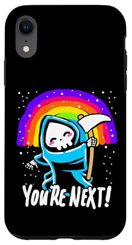 Hülle für iPhone XR You're Next Rainbow Grim Reaper Death Angel Halloween von BCC Halloween Shirts