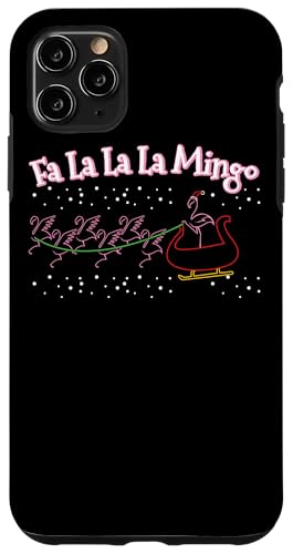 Hülle für iPhone 11 Pro Max Fa La La Mingo Pink Flamingo Santa Claus Rentier Schlitten von BCC Santa's Christmas Shirts & Jolly Gifts