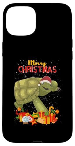 Hülle für iPhone 15 Plus Merry Christmas Turtle Schildkröte Ugly X-Mas Sweater Santa von BCC Santa's Christmas Shirts & Jolly Gifts