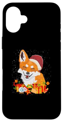 Hülle für iPhone 16 Plus Merry Christmas Fox Fuchs Füchse Ugly X-Mas Sweater Santa von BCC Santa's Christmas Shirts & Jolly Gifts