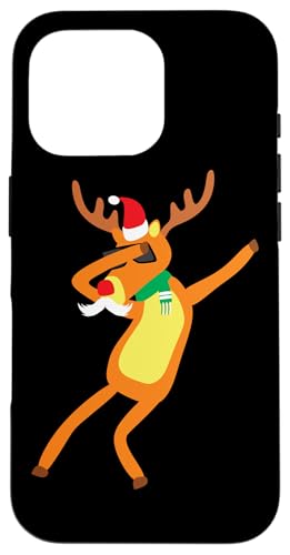 Hülle für iPhone 16 Pro Tupfendes Rentier mit Nikolausmütze Rudolph Dab Dance von BCC Santa's Christmas Shirts & Jolly Gifts