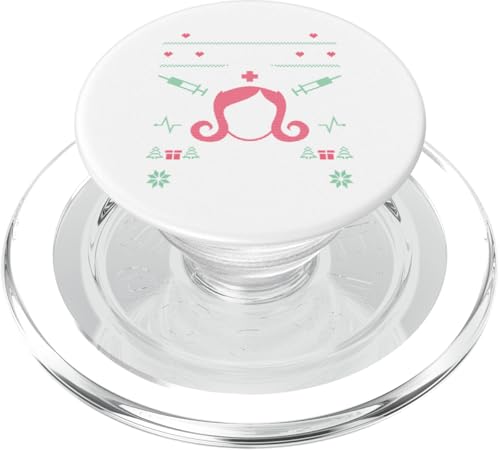 Be Nice To The Nurse Krankenpfleger Ugly Christmas Sweater PopSockets PopGrip für MagSafe von BCC Santa's Christmas Shirts & Weihnachtsgeschenke