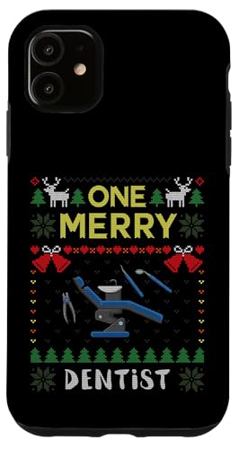 Hülle für iPhone 11 One Merry Dentist Zahnarzt Zähne Ugly Christmas Sweater von BCC Santa's Christmas Shirts & Weihnachtsgeschenke