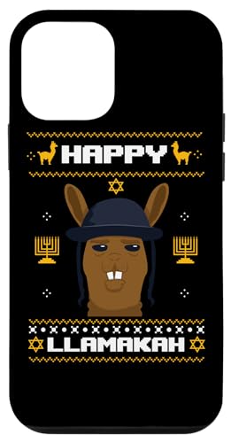 Hülle für iPhone 12 mini Happy Llamakah Lama Alpaka Hanukkah Ugly Christmas Sweater von BCC Santa's Christmas Shirts & Weihnachtsgeschenke