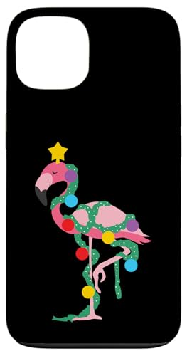 Hülle für iPhone 13 Fa La La Mingo Rosa Flamingo Weihnachtsbaum mit Lichterkette von BCC Santa's Christmas Shirts & Weihnachtsgeschenke