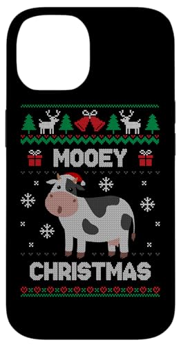 Hülle für iPhone 14 Mooey Christmas Kuh Weihnachtsmann Ugly Christmas Sweater von BCC Santa's Christmas Shirts & Weihnachtsgeschenke