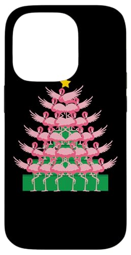 Hülle für iPhone 14 Pro Fa La La Mingo Rosa Flamingo Weihnachtsbaum mit Lichterkette von BCC Santa's Christmas Shirts & Weihnachtsgeschenke