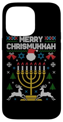 Hülle für iPhone 14 Pro Max Merry Chrismukkah Jude Happy Hanukkah Ugly Christmas Sweater von BCC Santa's Christmas Shirts & Weihnachtsgeschenke