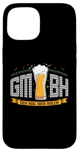 Hülle für iPhone 15 Hol Bier Saufen Ugly Christmas Sweater Besoffen Weihnachten von BCC Santa's Christmas Shirts & Weihnachtsgeschenke