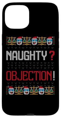 Hülle für iPhone 15 Plus Naughty? Objection! Lawyer Anwalt Ugly Christmas Sweater von BCC Santa's Christmas Shirts & Weihnachtsgeschenke