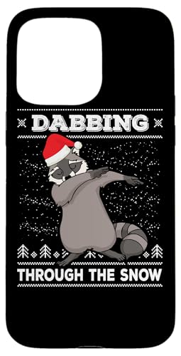 Hülle für iPhone 15 Pro Max Dabbing Through The Snow Raccoon Waschbär Santa Weihnachten von BCC Santa's Christmas Shirts & Weihnachtsgeschenke