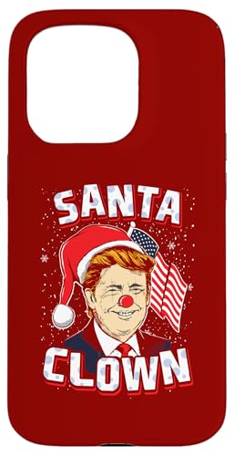 Hülle für iPhone 15 Pro Santa Clown US Präsident Donald Trump Weihnachtsmann Mütze von BCC Santa's Christmas Shirts & Weihnachtsgeschenke