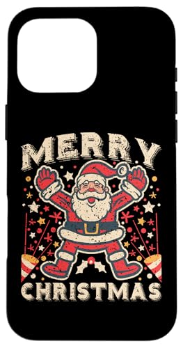 Hülle für iPhone 16 Pro Max Merry Christmas Weihnachten Weihnachtsbaum Weihnachtsmann von BCC Santa's Christmas Shirts & Weihnachtsgeschenke