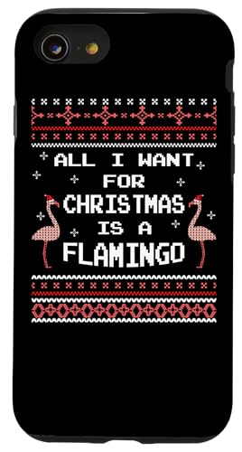 Hülle für iPhone SE (2020) / 7 / 8 All I Want For Christmas Is A Flamingo Pink Ugly Sweater von BCC Santa's Christmas Shirts & Weihnachtsgeschenke