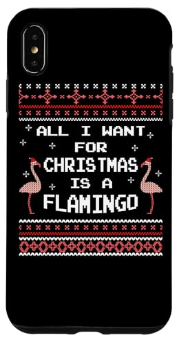 Hülle für iPhone XS Max All I Want For Christmas Is A Flamingo Pink Ugly Sweater von BCC Santa's Christmas Shirts & Weihnachtsgeschenke