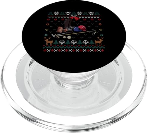 Polo Ugly Christmas Sweater Ball Sports Player Pferd Sport PopSockets PopGrip für MagSafe von BCC Santa's Christmas Shirts & Weihnachtsgeschenke