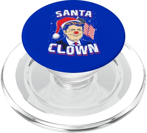 Santa Clown US Präsident Donald Trump Weihnachtsmann Mütze PopSockets PopGrip für MagSafe von BCC Santa's Christmas Shirts & Weihnachtsgeschenke