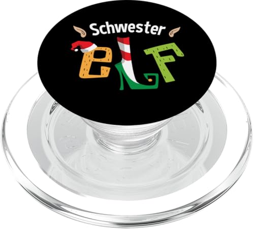 Schwester Elf Family Elfen Sister Weihnachtself Weihnachten PopSockets PopGrip für MagSafe von BCC Santa's Christmas Shirts & Weihnachtsgeschenke