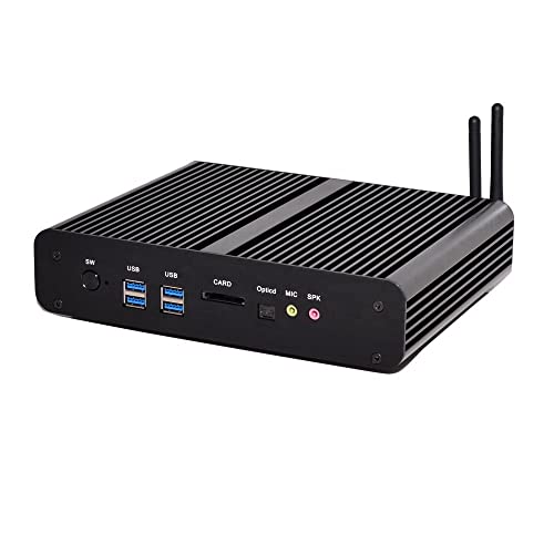 Intel i7-4650U Lüfterloser leiser Mini-Desktop-PC Windows 10 PRO 16 GB RAM 128/256/512 GB SSD 2 x HDMI 2 x LAN WLAN Bluetooth SATA (16 GB RAM 128 GB SSD) von BD Electrics