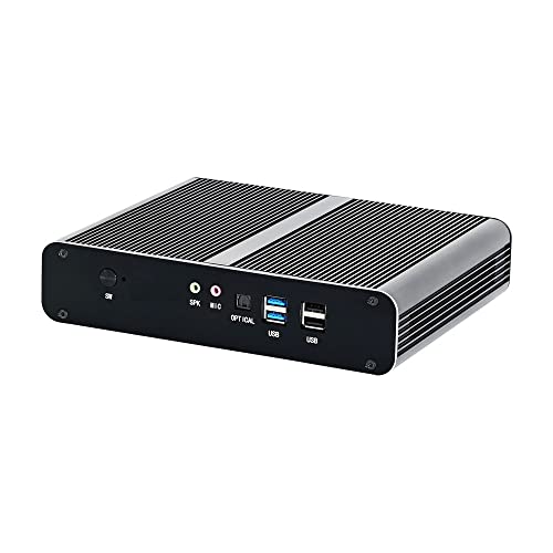 Intel i7-7560U Lüfterloser leiser Mini Desktop PC Windows 10 PRO 16GB RAM 512GB NVMe SSD 4K HDMI DP 2*LAN WLAN Bluetooth SATA von BD Electrics