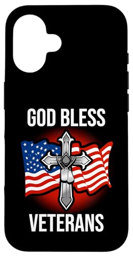 Hülle für iPhone 16 Gott segne Veteranen Militärveteran unter amerikanischer Flagge von BDAZ