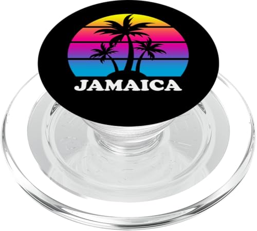 Jamaika Retro Palme Sonnenuntergang Karibik Urlaub Strand PopSockets PopGrip für MagSafe von BDAZ