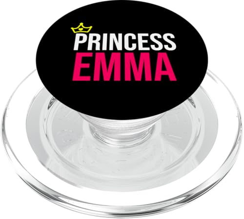 Prinzessin Emma Mädchen Frauen Rosa Weiß Schwarz Design PopSockets PopGrip für MagSafe von BDAZ