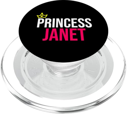 Prinzessin Janet Mädchen Frauen Rosa Weiß Schwarz Design PopSockets PopGrip für MagSafe von BDAZ