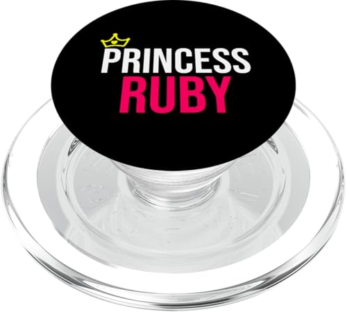 Prinzessin Ruby Mädchen Frauen Rosa Weiß Schwarz Design PopSockets PopGrip für MagSafe von BDAZ