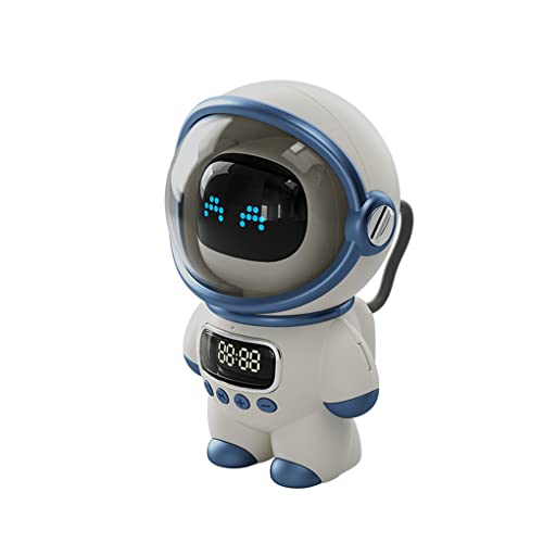 BEALIFE Astronaut Modell Drahtlose Lautsprecher Digital Audio Radio Wecker Schlafen Nacht Tischuhren Hause Dekoration Geschenk, Weiss von BEALIFE