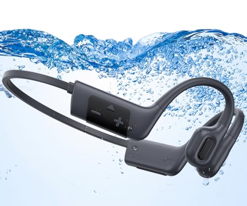 BEARTAIN Knochenschall Kopfhörer Bluetooth 5.3 Schwimmen Kopfhörer Unterwasser IP68 Schwimmen Wasserdicht Kopfhörer Kabellos zum MP3 Eingebaute 32GB Speicher Perfekt zum Schwimmen, Laufen von BEARTAIN