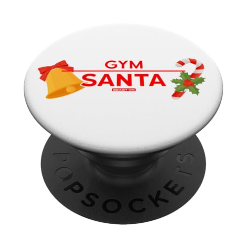 Gym Santa lustiges Weihnachten Mann Frau Fitness Trainings PopSockets mit austauschbarem PopGrip von BEAST ON