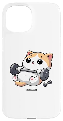 Hülle für iPhone 15 Süße Katze Gym Fitness Trainings Workout Süßes Frauen Gym von BEAST ON