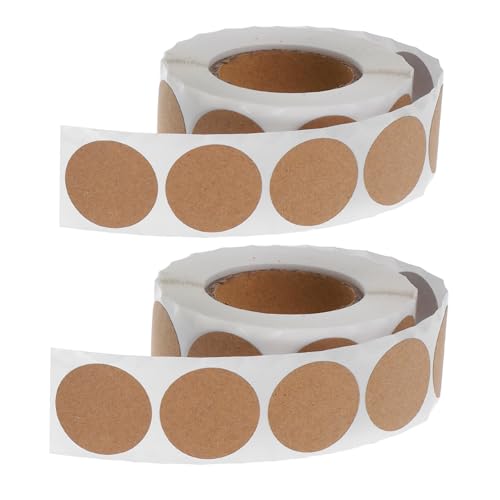 BEBEMOKO 2 Rollen Backetikettenaufkleber Briefaufkleber Backen Versiegelungsaufkleber Zubehör Umschlag Dichtungen Verpackungsaufkleber DIY Aufkleber Dekorative Siegelaufkleber Papier Khaki von BEBEMOKO