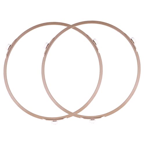 BEBEMOKO 2st Paletten Walzen Halterung Mikrowellenhalterung Aus Kunststoff Plattenteller Aus Glas Mikrowellenzubehör Mikrowellen-plattenspieler-ring Drehteller-tablett-rack Plastik Brown von BEBEMOKO