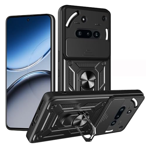 BEEJTUNY Handyhülle für Nothing Phone 3a, Hülle Stoßfeste Bumper mit Objektiv Cover, Schutzhülle mit 360°Ringständer. Cover Case mit Magnetisch Ring. Schwarz BEEJTUNY Handyhülle für Nothing Phone 3a, Hülle Stoßfeste Bumper mit Objektiv Cover, Schutzhülle mit 360°Ringständer. Cover Case mit Magnetisch Ring. Schwarz von BEEJTUNY