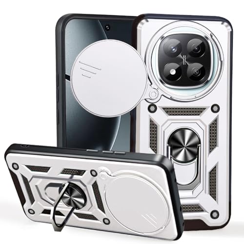 BEEJTUNY Handyhülle für Xiaomi Redmi Note 14 Pro+ Plus 5G, Hülle Stoßfeste Bumper mit Objektiv Cover, Schutzhülle mit 360°Ringständer. Cover Case mit Magnetisch Ring. Silber BEEJTUNY Handyhülle für Xiaomi Redmi Note 14 Pro+ Plus 5G, Hülle Stoßfeste Bumper mit Objektiv Cover, Schutzhülle mit 360°Ringständer. Cover Case mit Magnetisch Ring. Silber von BEEJTUNY