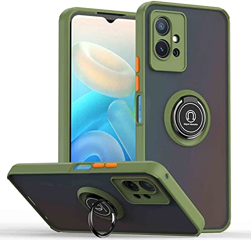 BEEJTUNY Schutzhülle für Xiaomi Redmi Note 14 Pro 5G mit Ring, TPU+PC Handyhülle mit 360° Magnetring Ständer, Stoßfester Bumper Hülle und Robuster Cover Case. Armeegrün von BEEJTUNY