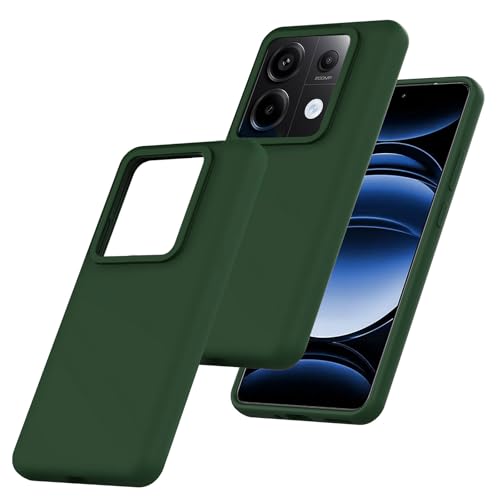 BEEJTUNY Silikon Hülle für Xiaomi Redmi Note 13 Pro 5G/ Poco X6 5G Grün, Handyhülle Flüssige Silikonhülle, Anti-Fingerabdruck, Anti-Verblassen, Geruchlose Schutzhülle.Grün von BEEJTUNY