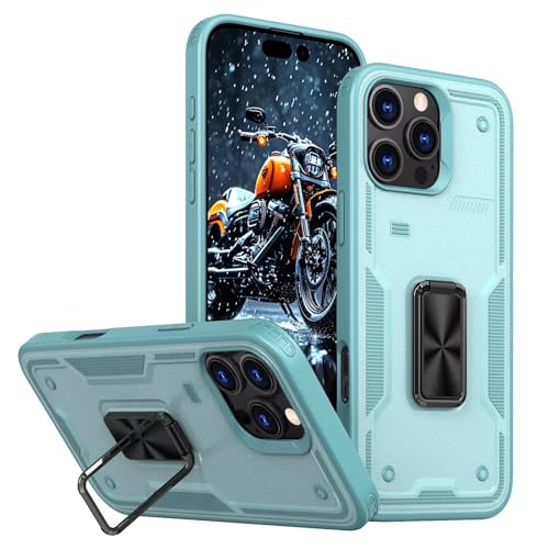 BEENTRYS Ring Ständer Handyhülle für iPhone 11 / XR,Kickstand Kompatibel mit Magsafe Magnetisch Militär Stoßfest Puffer Armor TPU/PC Schutzhülle für iPhone 11 / XR-Himmelblau von BEENTRYS