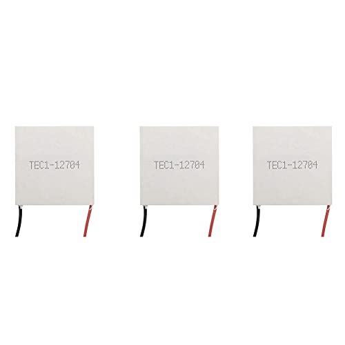 BEEOFICEPENG 3X TEC1-12704 Thermoelektrischer Peltier-Kühler, 30 mm x 30 mm, TEC1, 12704 Elemente, Modul 12 V, 4 A, Peltierkühlung von BEEOFICEPENG