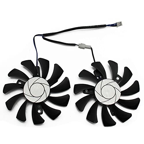 BEEOFICEPENG 75 mm 2 Pin GTX1050Ti GPU-Kühler Dual-Lüfter für GTX 1050Ti GTX-1050-Ti-4GT-OC Grafikkartenkühlung von BEEOFICEPENG